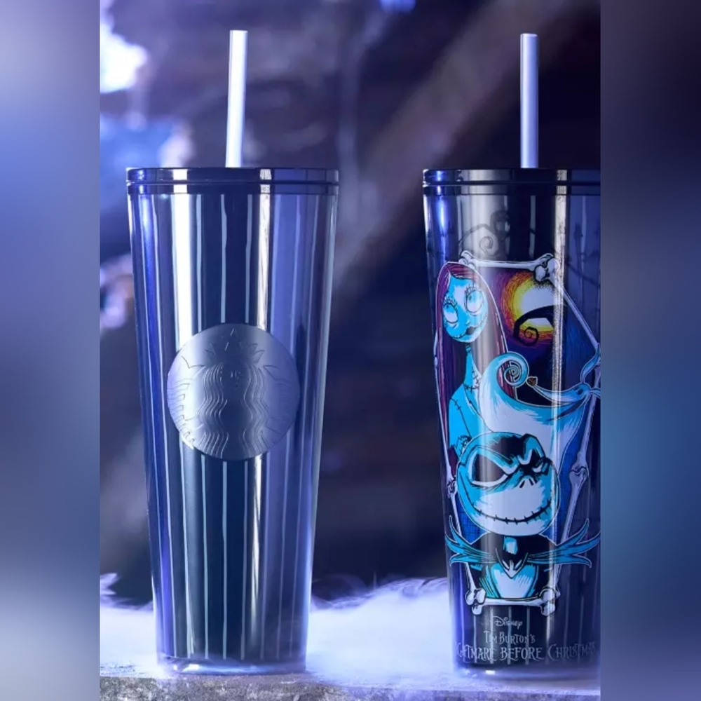 NewThe Nightmare Before Christmas 24 oz. Starbucks® Travel Tumbler with Straw 25
